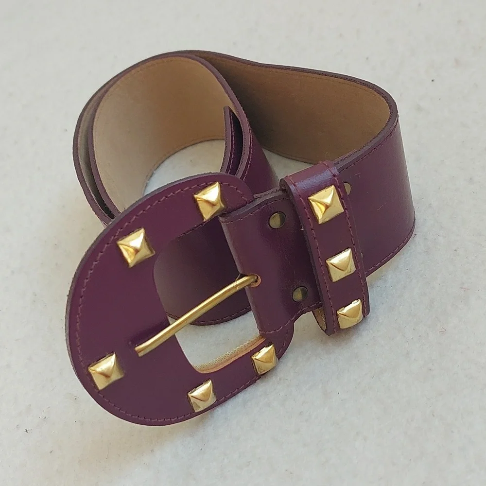 Purple studded belt NWOT